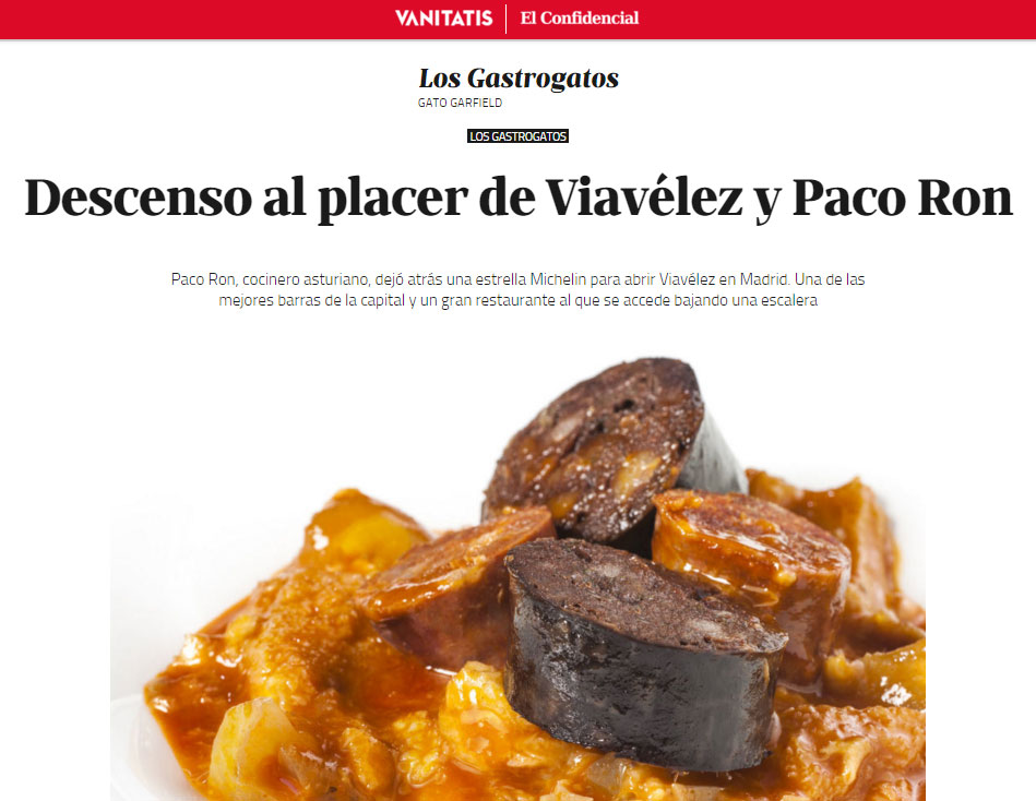Viavélez en Los Gastrogatos de Vanitatis